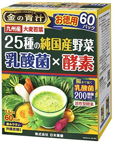 日本藥健 金の青汁 大麥若葉 乳酸菌x酵素 25種野菜 30/60包