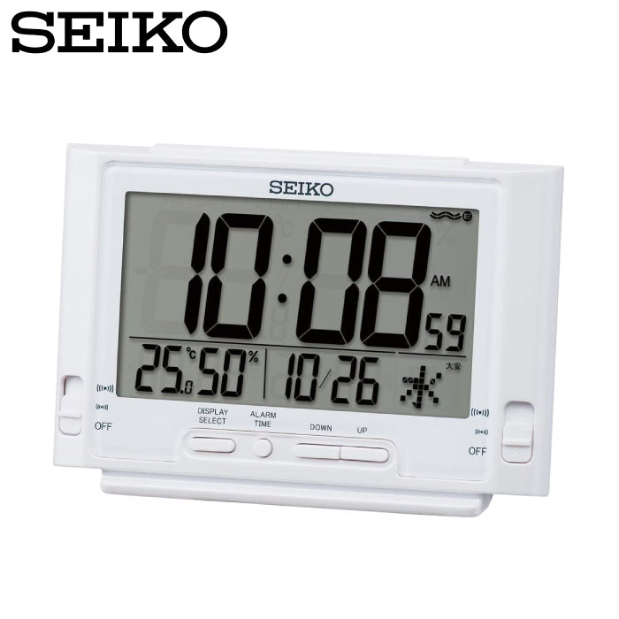 SEIKO 精工 多功能數位時鐘 SQ320W SQ320K
