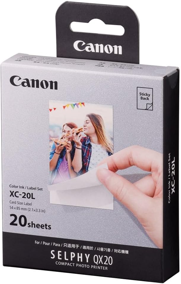 Canon 長方形貼紙&墨水 XC-20L XC-60L 20張&60張 QX20專用