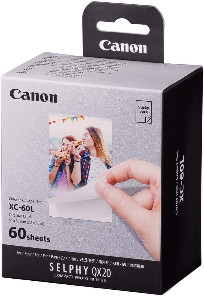 Canon 長方形貼紙&墨水 XC-20L XC-60L 20張&60張 QX20專用