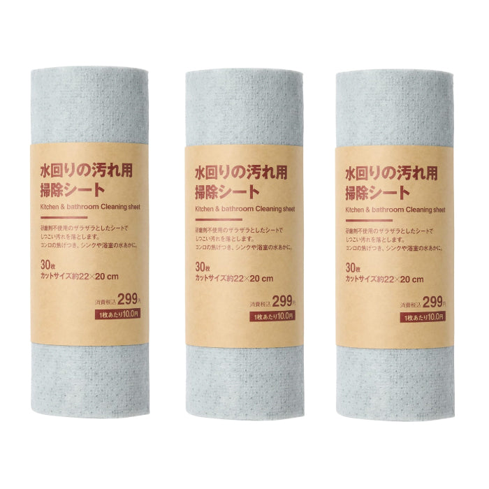 MUJI 無印良品 拋棄式水垢清潔布 30片/捲