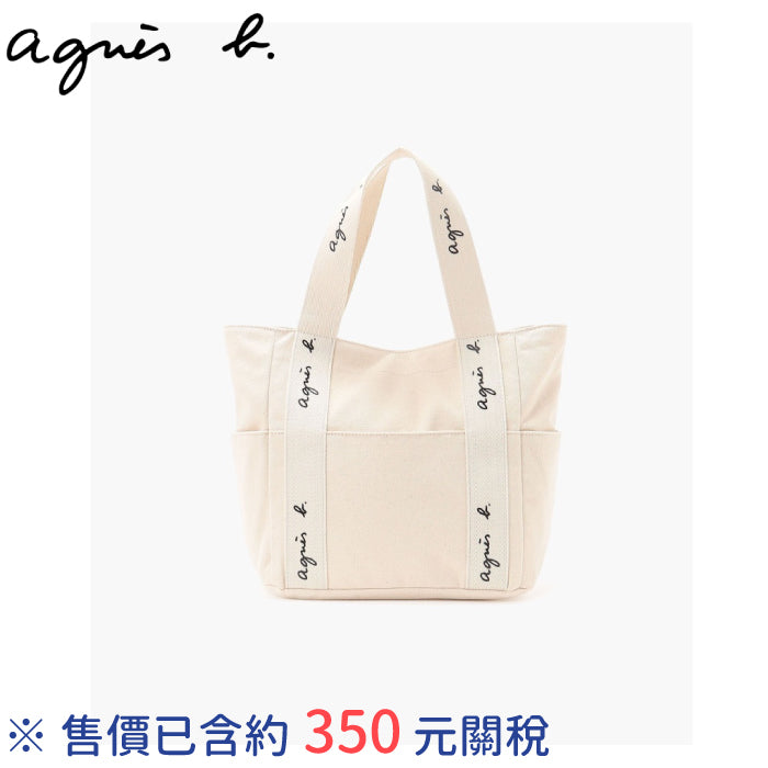 日本限定 agnès b logo 帆布肩背包 SAS22-01 SAS22-02