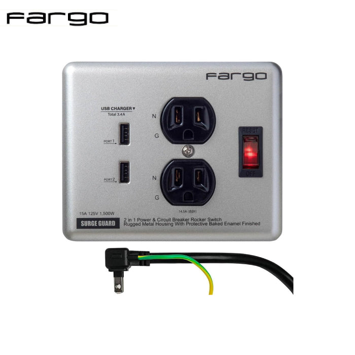 Fargo 工業風 USB 2孔 3孔 延長插座