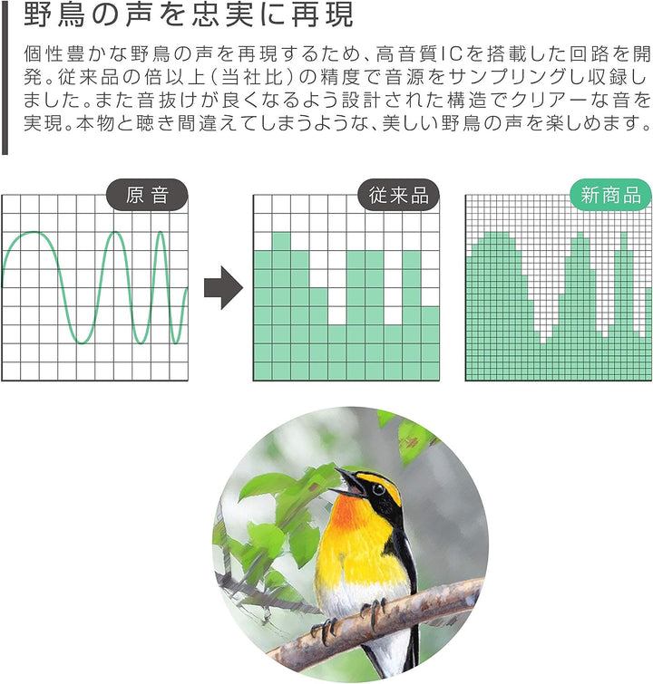 RHYTHM 麗聲 日本野鳥協會共同開發 數位時鐘 88RM401SR03