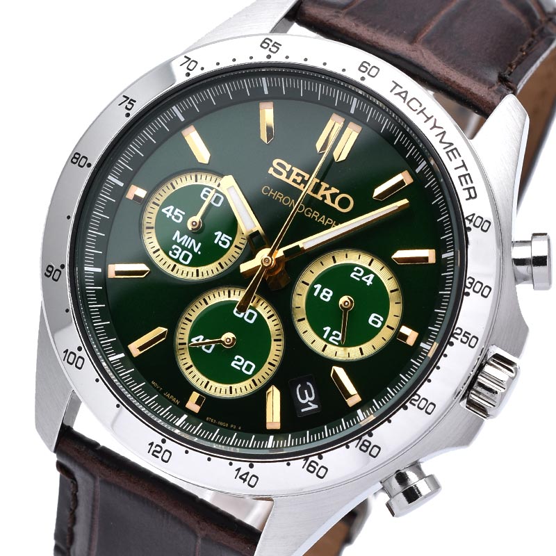 SEIKO 精工 三眼計時腕錶 SBTR017