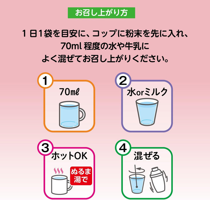 日本藥健 金の青汁 白桃青汁×乳酸菌 12包