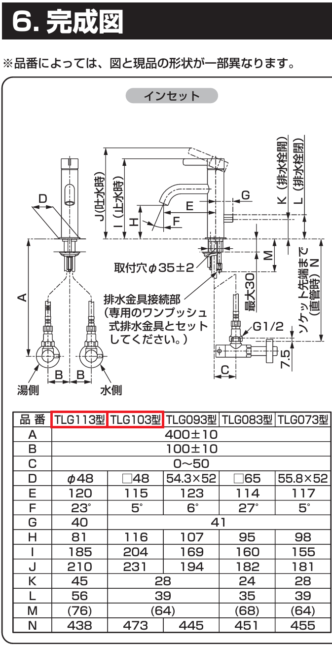 TOTO 東陶 省水面盆龍頭 TLG10301J TLG11301J