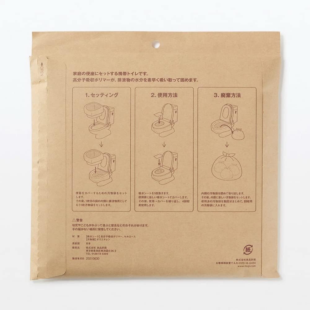 MUJI 無印良品 緊急防災停水廁所套組 三日份