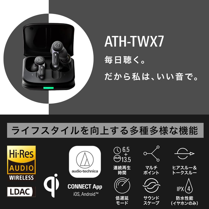 鐵三角 ATH-TWX7 真無線降噪藍牙耳機