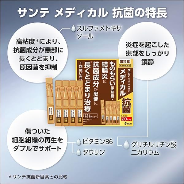 Sante 參天 Medical 藥用抗菌人工眼淚眼藥水 0.3mL×20只入