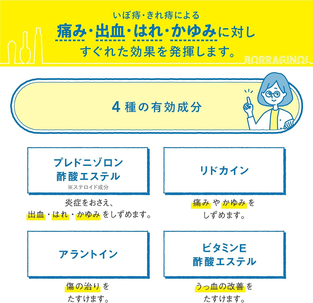 天藤製藥 保能痔 Borraginol A系列 痔瘡注入軟膏 10支/30支入