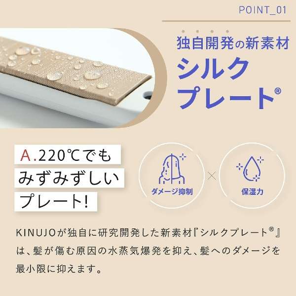 KINUJO 絹女 國際電壓離子夾 DS100 白色 黑色