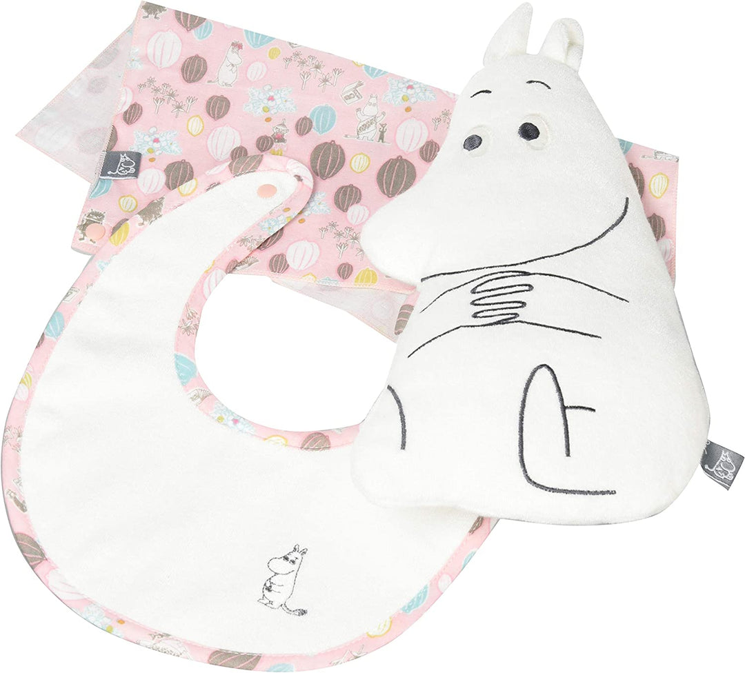 MOOMIN BABY 嚕嚕米彌月禮盒組 毛巾圍兜 3件組