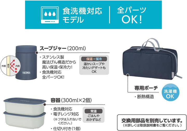 THERMOS 膳魔師 800mL/1000mL 便當盒組 JEH-800/1000