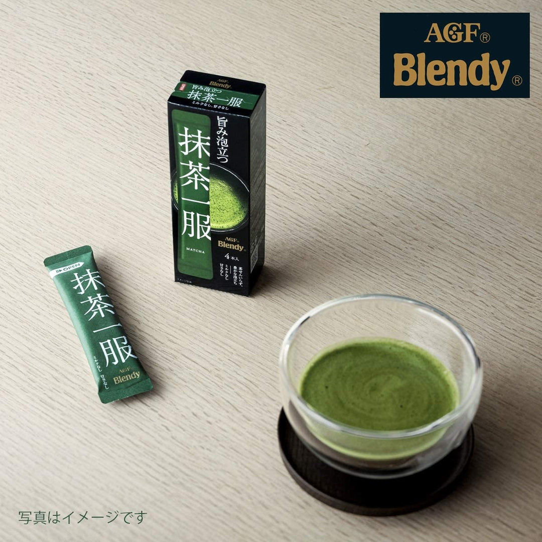 AGF Blendy 抹茶一服無糖抹茶 6盒組 一盒4入