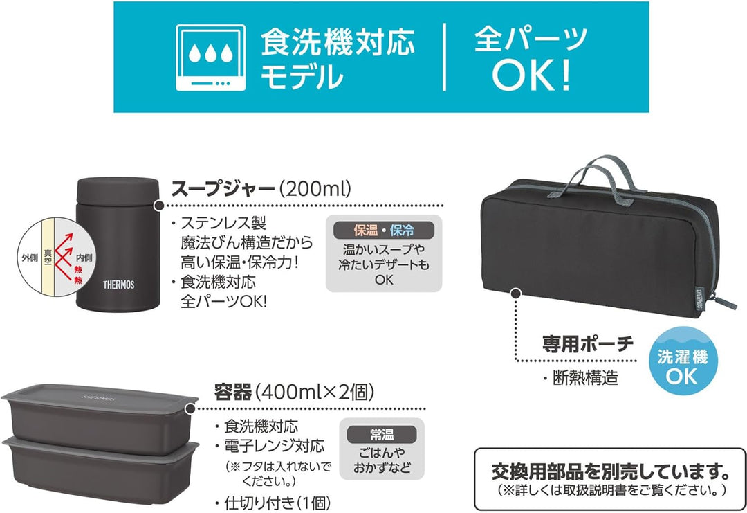 THERMOS 膳魔師 800mL/1000mL 便當盒組 JEH-800/1000