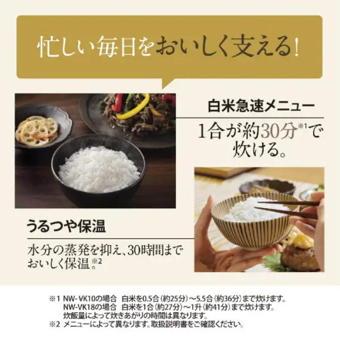 ZOJIRUSHI 象印 NW-VK10 VK18 電子鍋