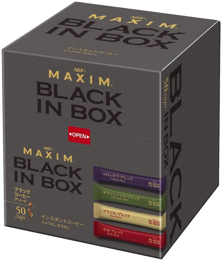 AGF MAXIM 即溶咖啡 4種產地 BLACK IN BOX 50入裝