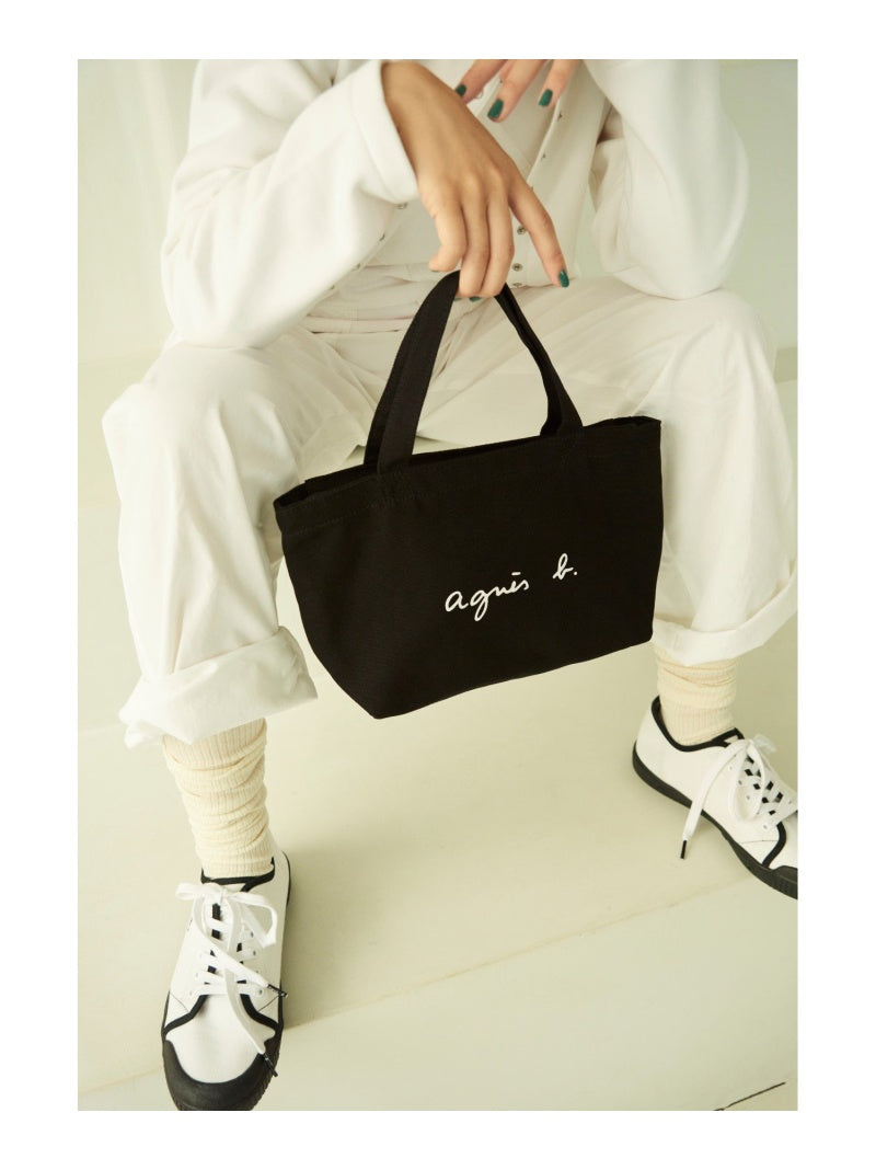 日本限定 agnès b logo 手提包 GO03-02