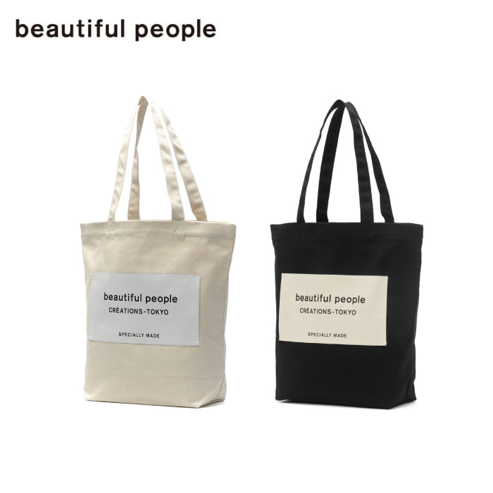 beautiful people 經典帆布包 name tag tote bag