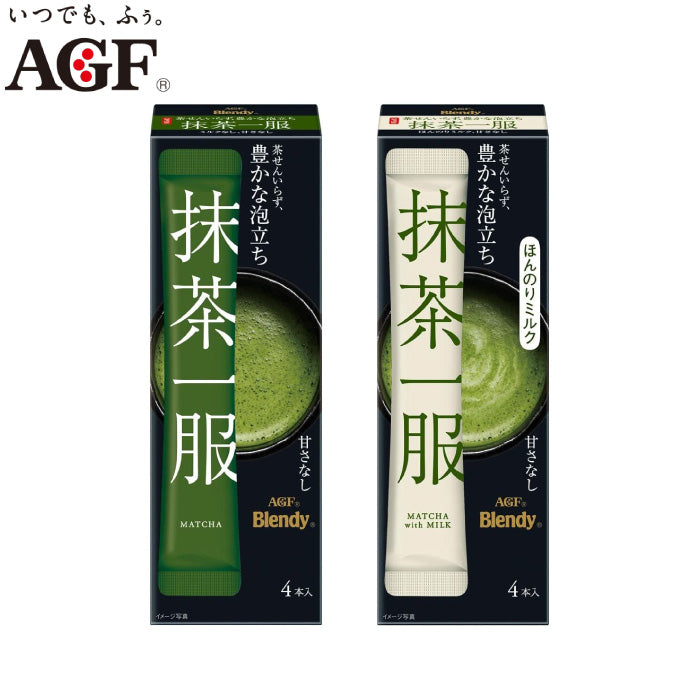 AGF Blendy 抹茶一服無糖抹茶 6盒組 一盒4入