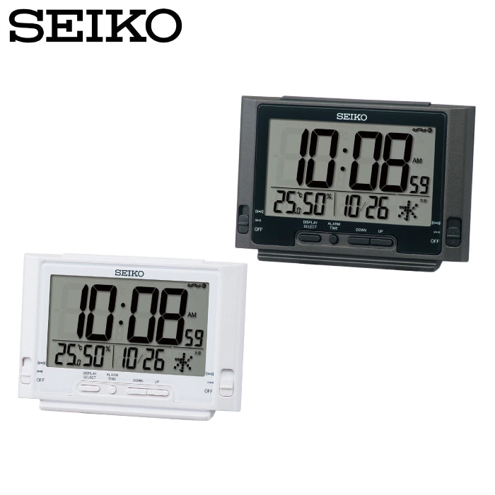 SEIKO 精工 多功能數位時鐘 SQ320W SQ320K