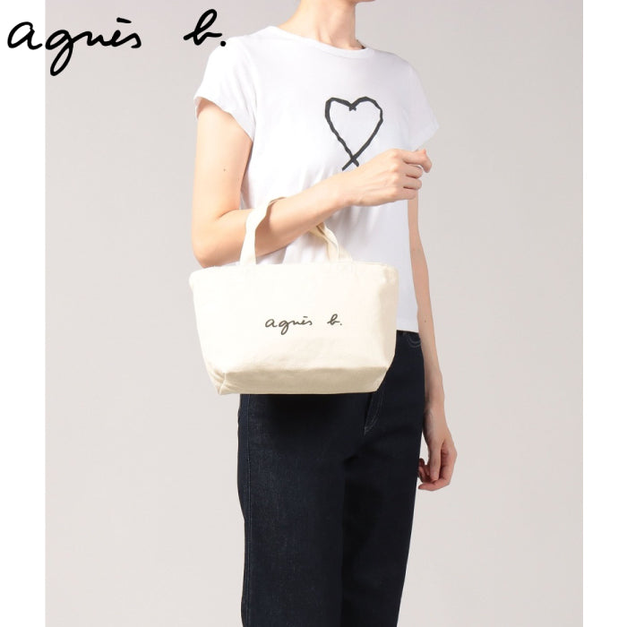 日本限定 agnès b logo 手提包 GO03-02