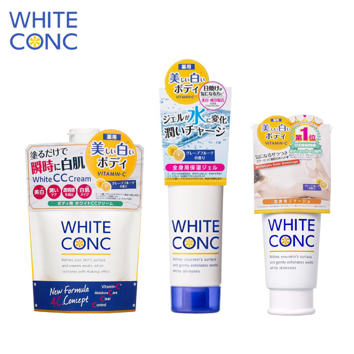 WHITE CONC 美肌身體CC霜 保濕水凝乳 磨砂膏