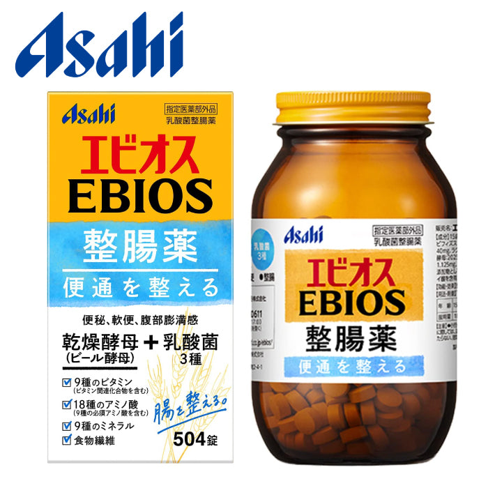 Asahi 朝日 EBIOS 愛表斯錠 啤酒酵母 整腸錠 504錠