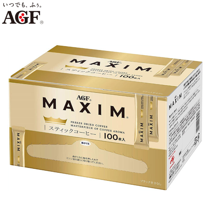 AGF MAXIM FREEZE DRIED 奢華嚴選濃郁金爵黑咖啡 100入