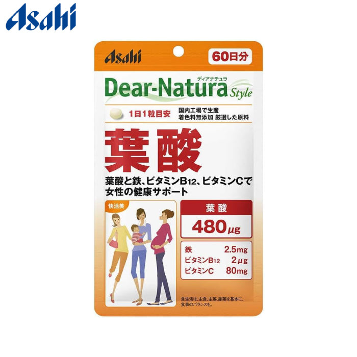 Asahi 朝日 Dear-Natura 葉酸 60粒