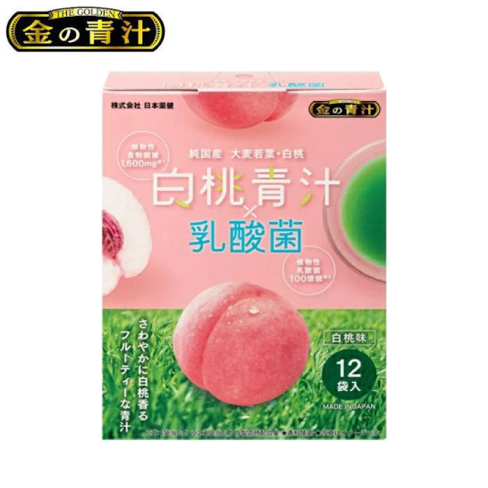 日本藥健 金の青汁 白桃青汁×乳酸菌 12包