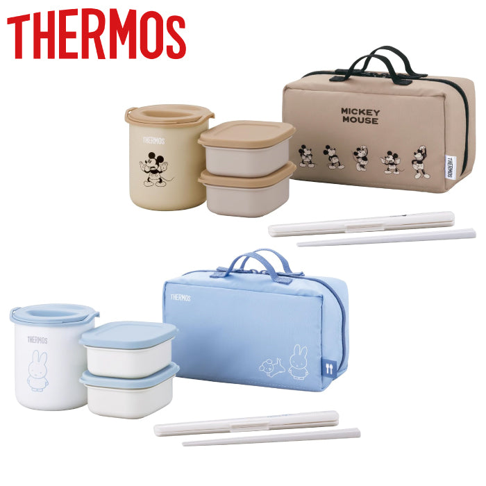 THERMOS 膳魔師 250mL 便當盒組 米奇/米飛兔款