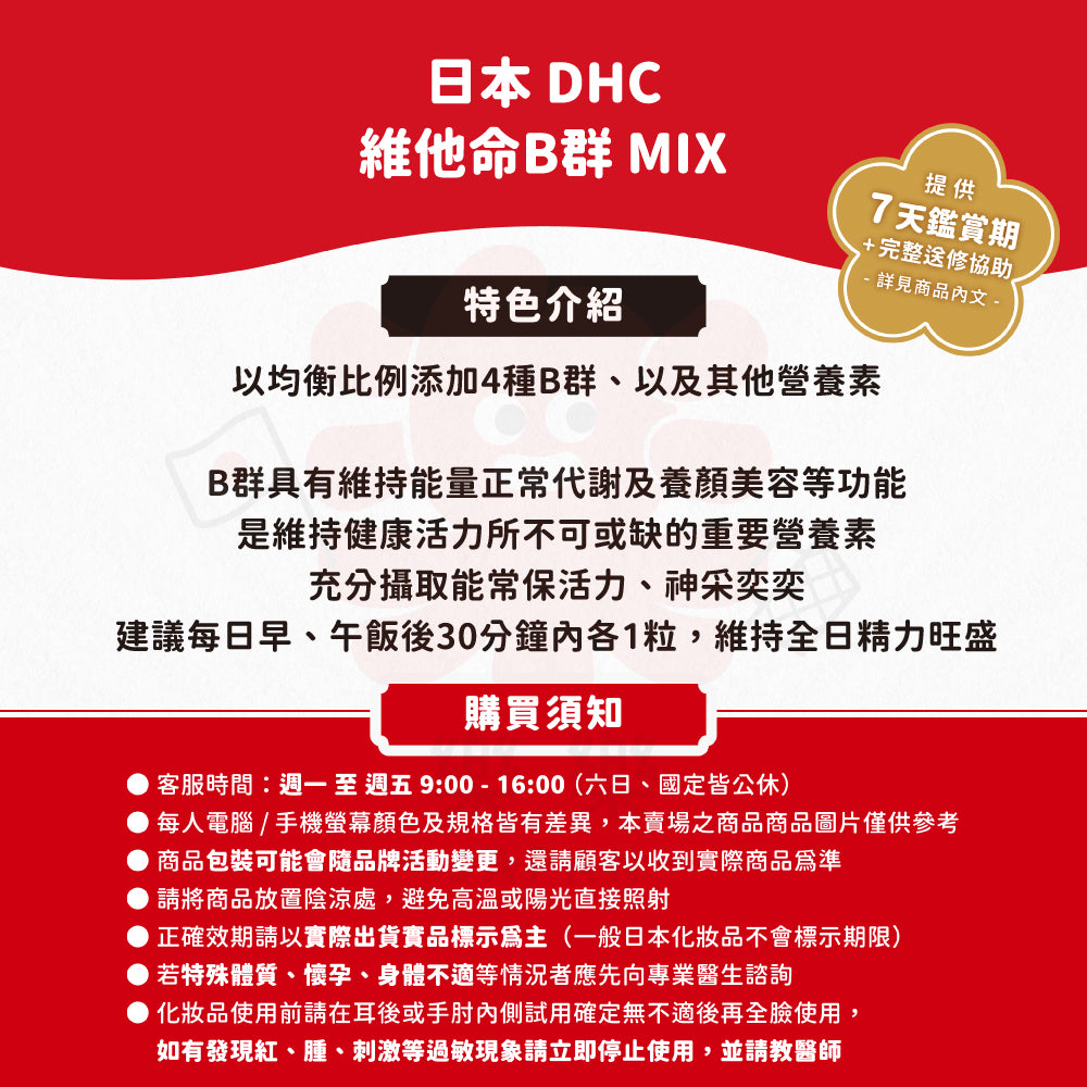 DHC 維他命B群 MIX 60日/90日份