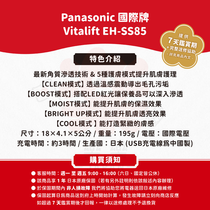 Panasonic 國際牌 美顏器 EH-SS85